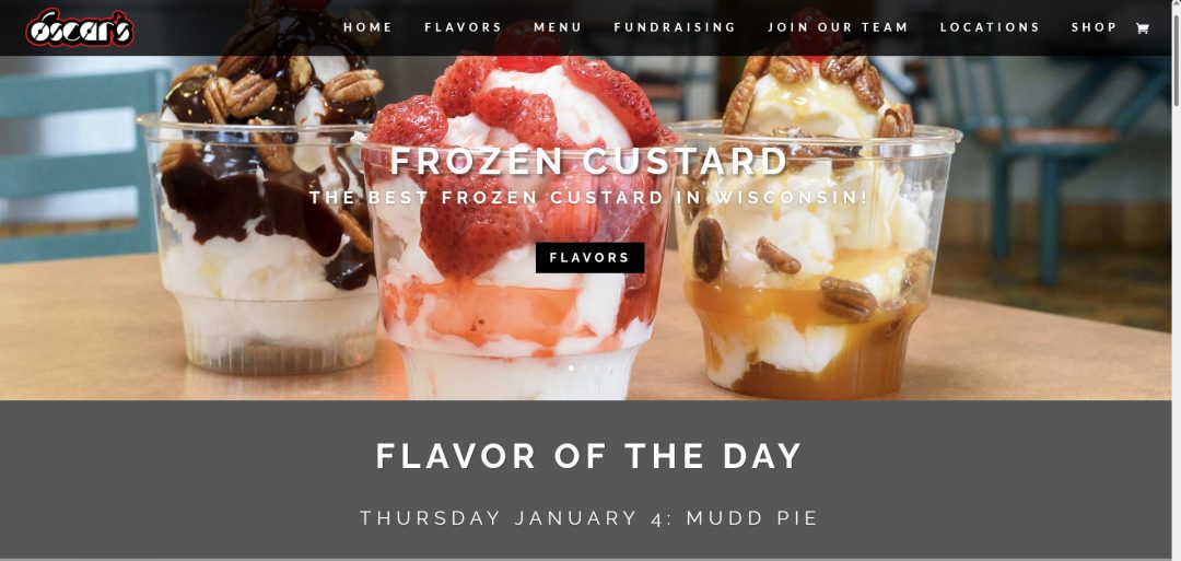 Website Oscar’s Frozen Custard & Sandwiches